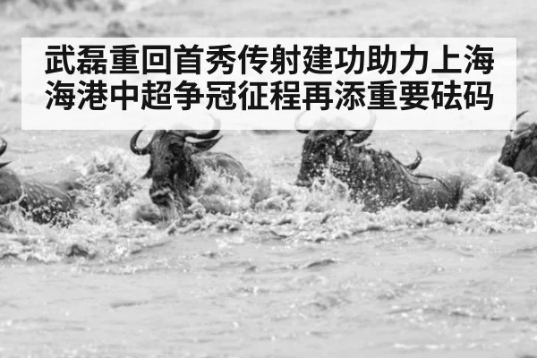 武磊重回首秀传射建功助力上海海港中超争冠征程再添重要砝码